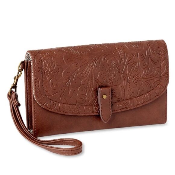 Embroidery Brown wristlet   - Picture 4 of 4